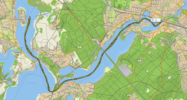 Schiffsroute